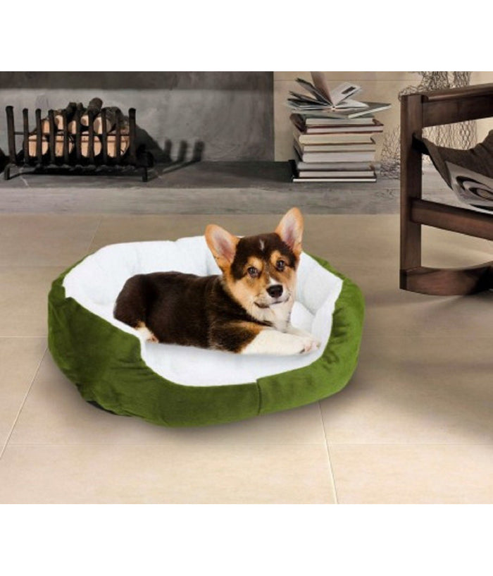 Cuccia Morbida Per Cani E Gatti Inverno Caldo In Pile 42x30x15cm Con Cuscino         