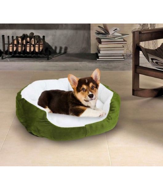 Cuccia Morbida Per Cani E Gatti Inverno Caldo In Pile 42x30x15cm Con Cuscino         