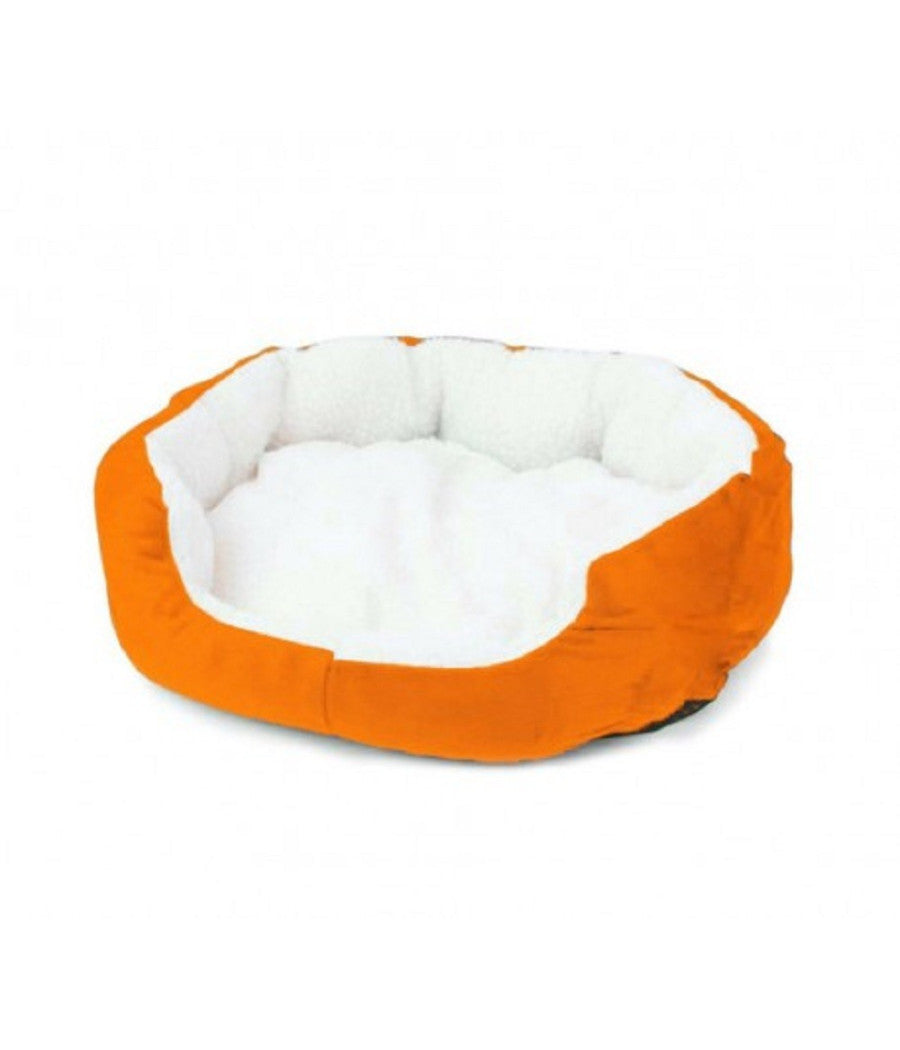 Cuccia Morbida Per Cani E Gatti Inverno Caldo In Pile 42x30x15cm Con Cuscino         