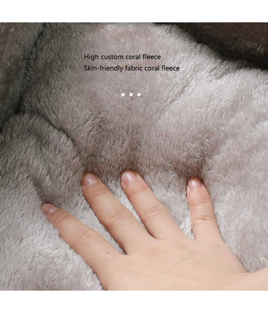 Cuccia Per Cani E Gatti Animali A Forma Di Casetta Morbida Peluche 48x40x39cm         