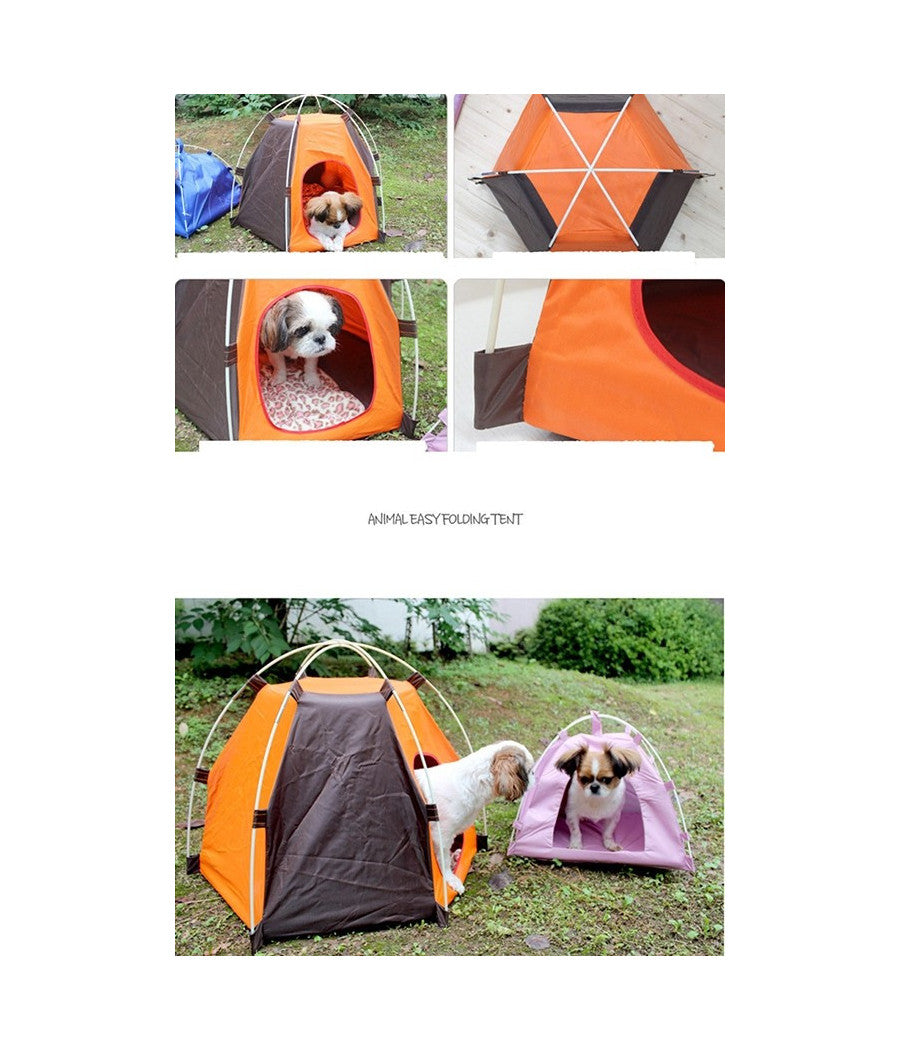 Cuccia Tenda Portatile Per Animali Impermeabile Da Esterno Ripiegabile Spiaggia         