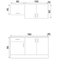 Cucina 160 cm Isernia con elettrodomestici colore rovere