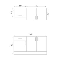 Cucina 160 cm Isernia con elettrodomestici colore rovere