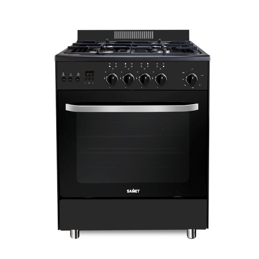 Cucina a gas Samet Stromboli 60x60 con forno a gas e grill elettrico – Nero Classe A