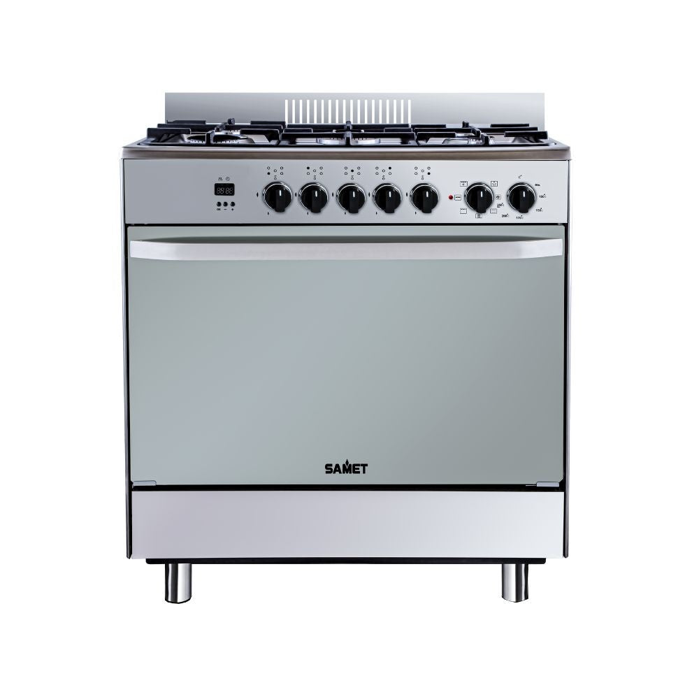 Cucina a gas Samet Stromboli 80x55 con forno e grill elettrici – Inox Classe A