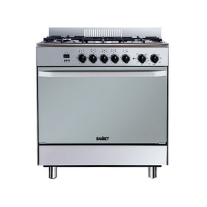 Cucina a gas Samet Stromboli 80x55 con forno e grill elettrici – Inox Classe A