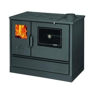 Cucina a Legna Blinky con forno Lina con Porta Vetro Antracite