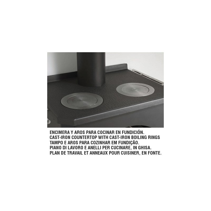 Cucina a Legna con Forno 700x470h1005 Monza 14 KW Bronpi