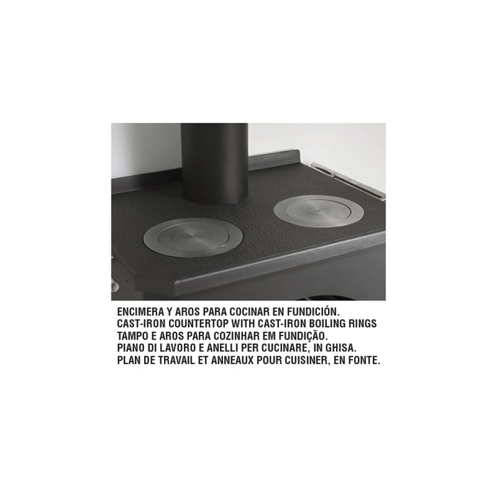 Cucina a Legna con Forno 700x470h1005 Monza 14 KW Bronpi