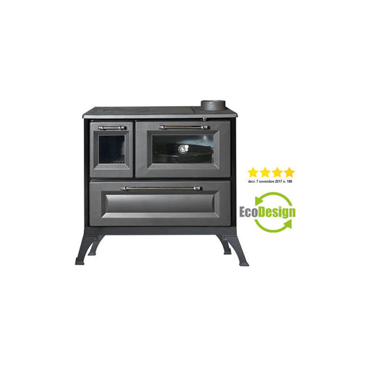 Cucina a legna Country Antracite – 7,7 kW – K-Line – Riscaldamento e cottura per ambienti fino a 220 m³
