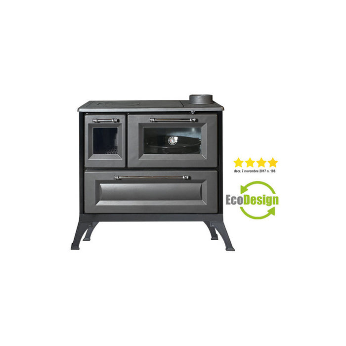 Cucina a legna Country Antracite – 7,7 kW – K-Line – Riscaldamento e cottura per ambienti fino a 220 m³