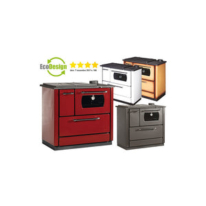 Cucina a legna Popular Nera – 9,06 kW – Forno 47L – Struttura in acciaio e ghisa – Design classico per ambienti moderni