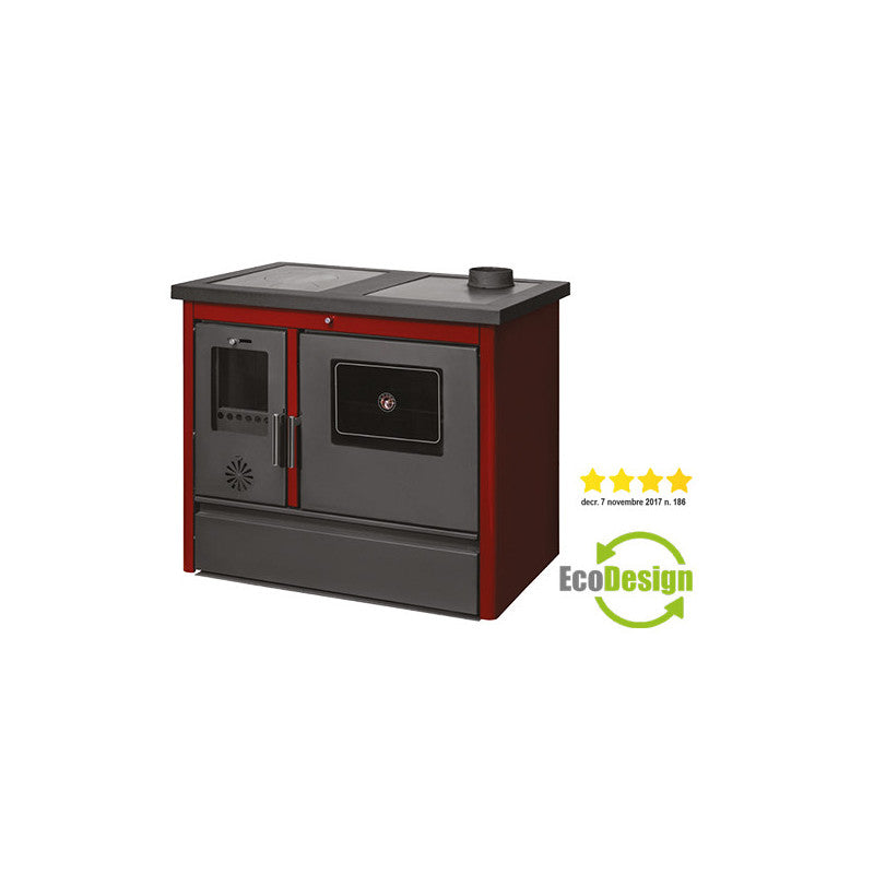 Cucina a legna Prestige – 11,91 kW – Forno 43L – Struttura in acciaio e ghisa – Riscaldamento e cottura tradizionale