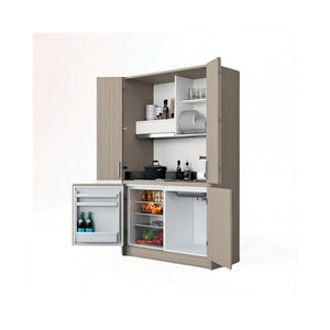 Cucina a scomparsa completa di elettrodomestici Fold olmo 125