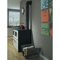 Cucina blinky a legna con forno, giusy porta vetro, bianca