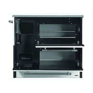 Cucina blinky a legna con forno, giusy porta vetro, bianca