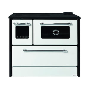 Cucina blinky a legna con forno, giusy porta vetro, bianca