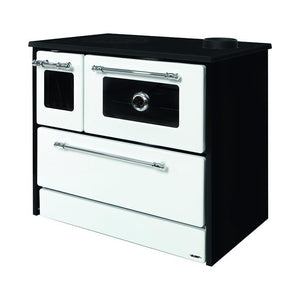 Cucina blinky a legna con forno, giusy porta vetro, bianca