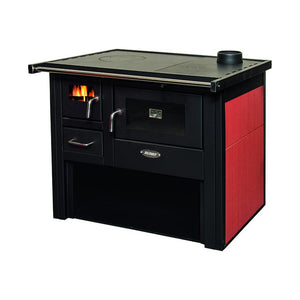 Cucina blinky a legna con forno, patty porta vetro, rosso