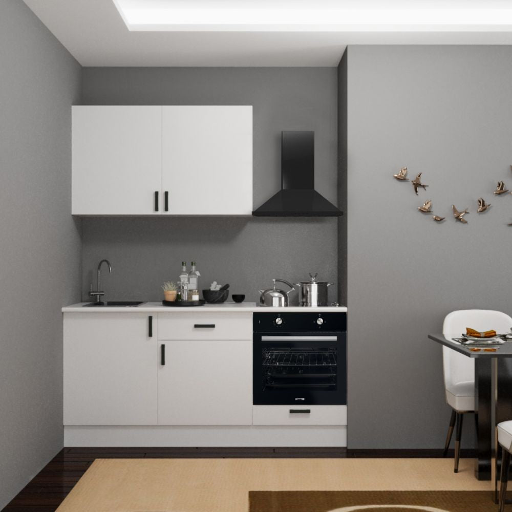 Cucina completa di elettrodomestici Asti 180 colore bianco