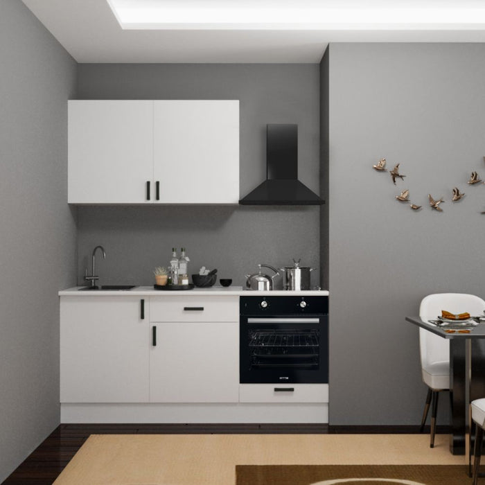 Cucina completa di elettrodomestici Asti 180 colore bianco