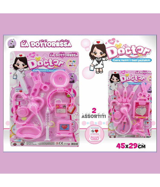 Doctor Dottoressa Delux Rosa Con Accessori Blister Bimba Giochi Giocattolo         