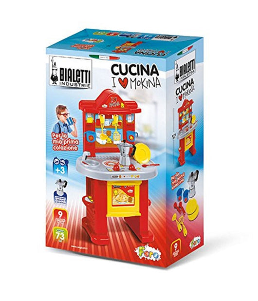 Cucina Giocattolo Alta 72cm Con Forno Moka Fornelli Accessori Per Piccoli Chef         