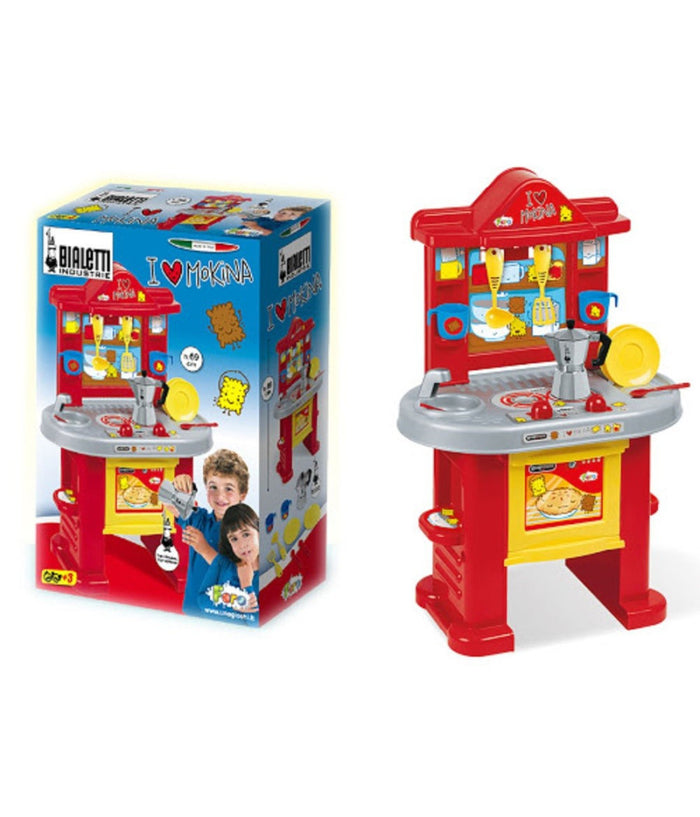 Cucina Giocattolo Alta 72cm Con Forno Moka Fornelli Accessori Per Piccoli Chef         