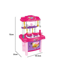 Cucina Giocattolo Bambini 72cm 18 Accessori Maya Luci Suoni Forno Fornello         