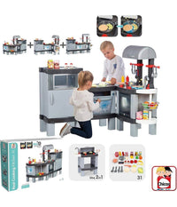 Cucina Giocattolo Per Bambini Cooking Xl Modulabile Con Cibi Che Cambiano Colore         