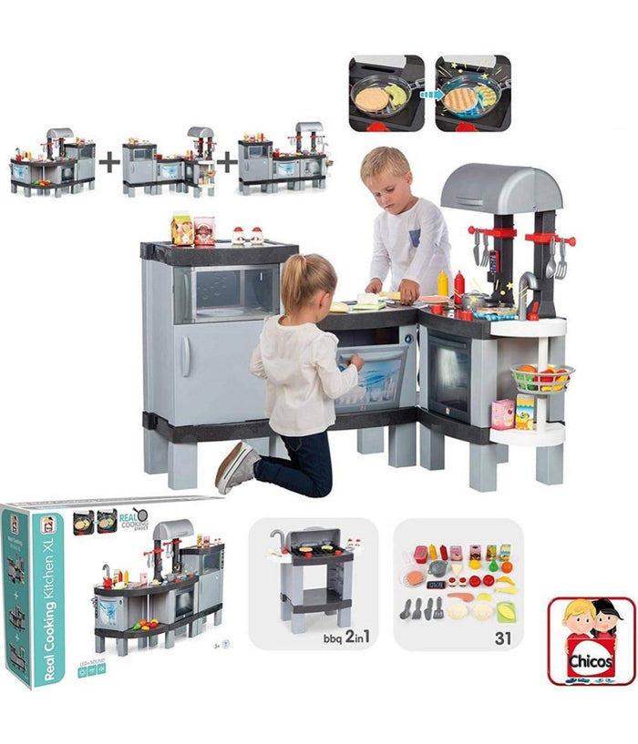 Cucina Giocattolo Per Bambini Cooking Xl Modulabile Con Cibi Che Cambiano Colore         
