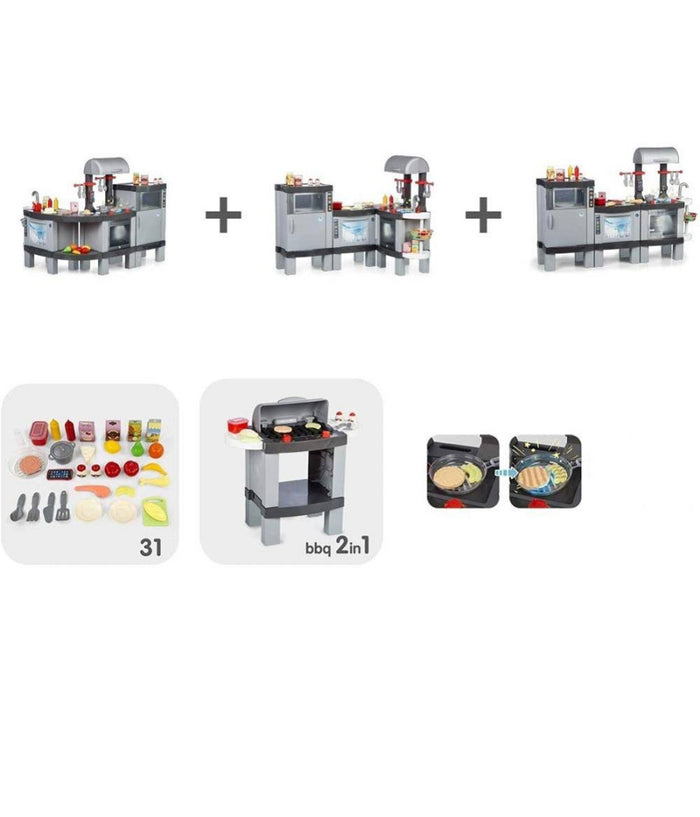 Cucina Giocattolo Per Bambini Cooking Xl Modulabile Con Cibi Che Cambiano Colore         
