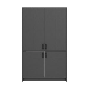 Cucina salvaspazio a scomparsa Fold Evolution colore antracite e elettrodomestici inclusi 125x62x208H