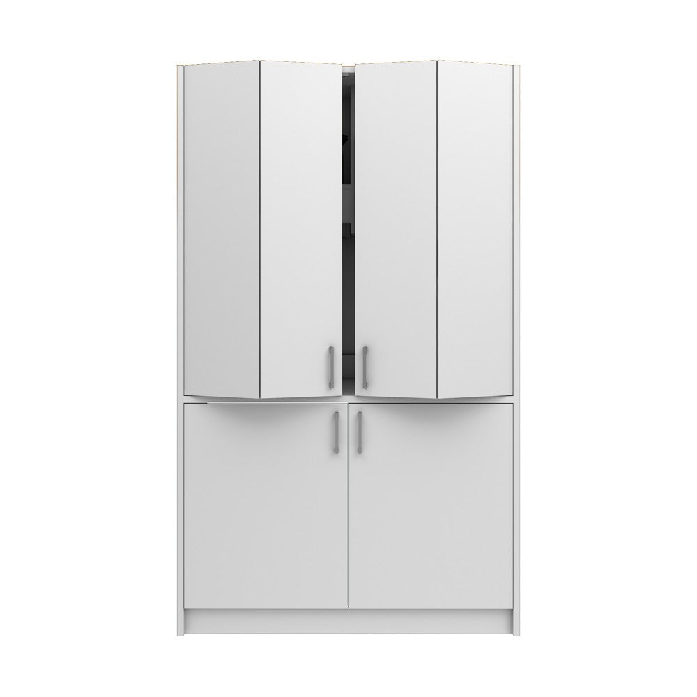 Cucina salvaspazio a scomparsa Fold Evolution colore bianco e elettrodomestici inclusi 125x62x208H