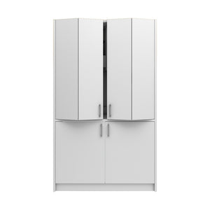 Cucina salvaspazio a scomparsa Fold Evolution colore bianco e elettrodomestici inclusi 125x62x208H