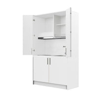 Cucina salvaspazio a scomparsa Fold Evolution colore bianco e elettrodomestici inclusi 125x62x208H