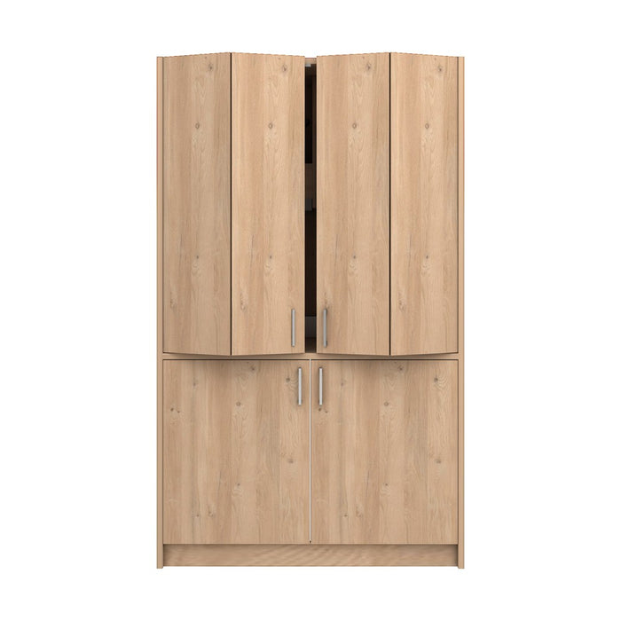 Cucina salvaspazio a scomparsa Fold Evolution colore rovere e elettrodomestici inclusi 125x62x208H