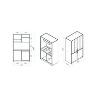 Cucina salvaspazio a scomparsa Fold Evolution colore rovere e elettrodomestici inclusi 125x62x208H