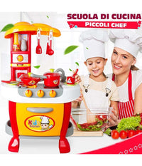 Cucina Scuola Piccoli Cuochi Fornello Con Luci E Suoni E Accessori Di Gioco         