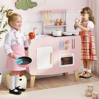 Cucina giocattolo per bambini set cucina in legno con fornelli lavandino rubinetto e forno, Cucina set da chef gioco-Cucine giocattoli