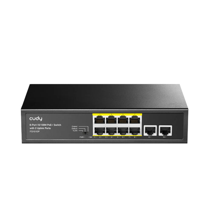 Cudy 8-FE PoE Switch 2 Uplink FE FS1010P