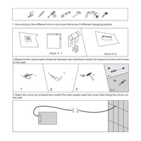 Specchio 5 mm a goccia retroilluminato led interruttore touch pvc e mdf *** misure 70x90 cm, tonalità dimmerabile 27...