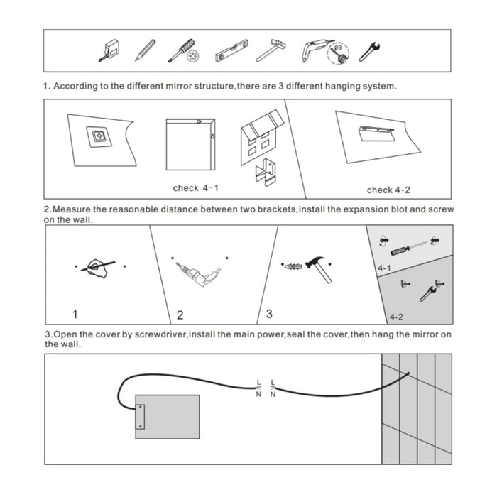 Specchio 5 mm a goccia retroilluminato led interruttore touch pvc e mdf *** misure 70x90 cm, tonalità dimmerabile 27...