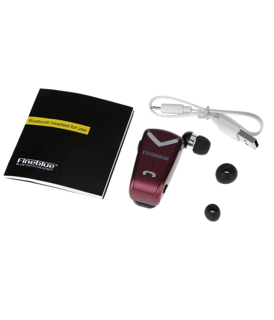 Cuffia Retraibile Auricolare Bluetooth Universale Fineblue F-v2 Per Smartphone         