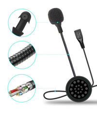 Trade Shop - Cuffie Auricolari Bluetooth Per Interno Casco Da Motocicletta Moto Con Microfono -