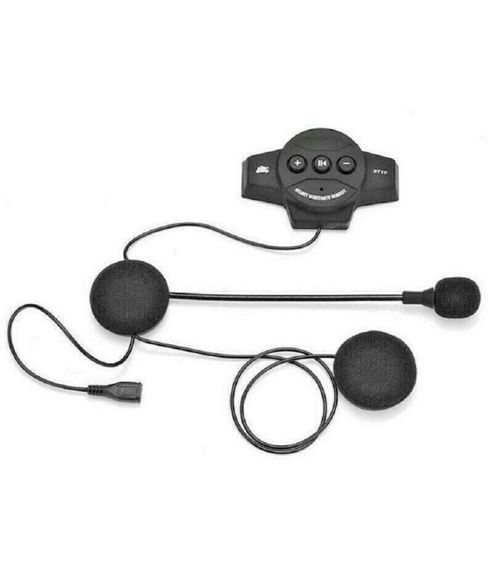 Trade Shop - Cuffie Auricolari Bluetooth Per Interno Casco Da Motocicletta Moto Con Microfono -