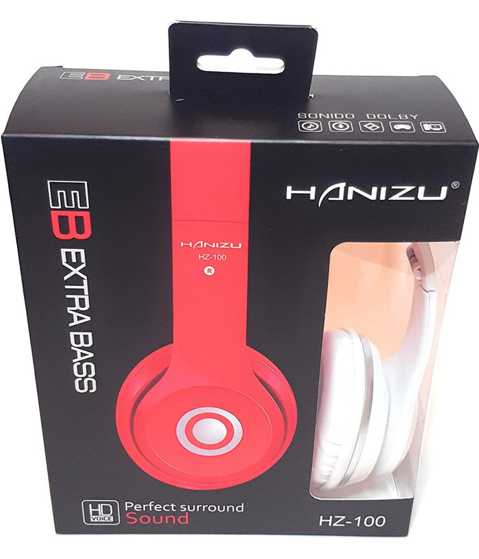 Cuffie Auricolari Hanizu Hz-100 Stereo Hd Smartphone Pc Mp3 Cd Extra Bass         