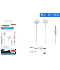 Cuffie Auricolari In-ear Connettore Aux 3,5mm Per Smartphone Suono 4d Au-9t004         