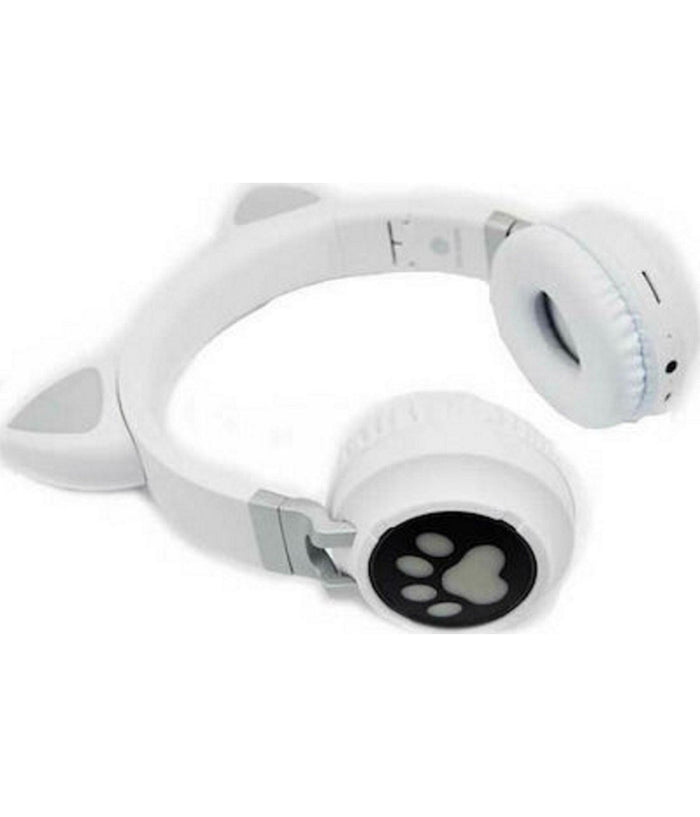 Cuffie Auricolari Q-em3 Wireless Bluetooth Filo Orecchio Di Gatto Led Microfono         