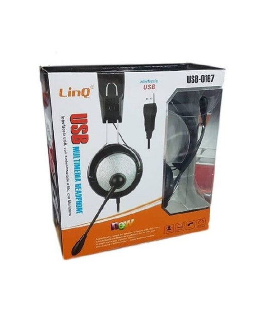 Cuffie Auricolari Stereo Con Microfono Usb Super Bass Giochi Film Per Pc Usb-0167         